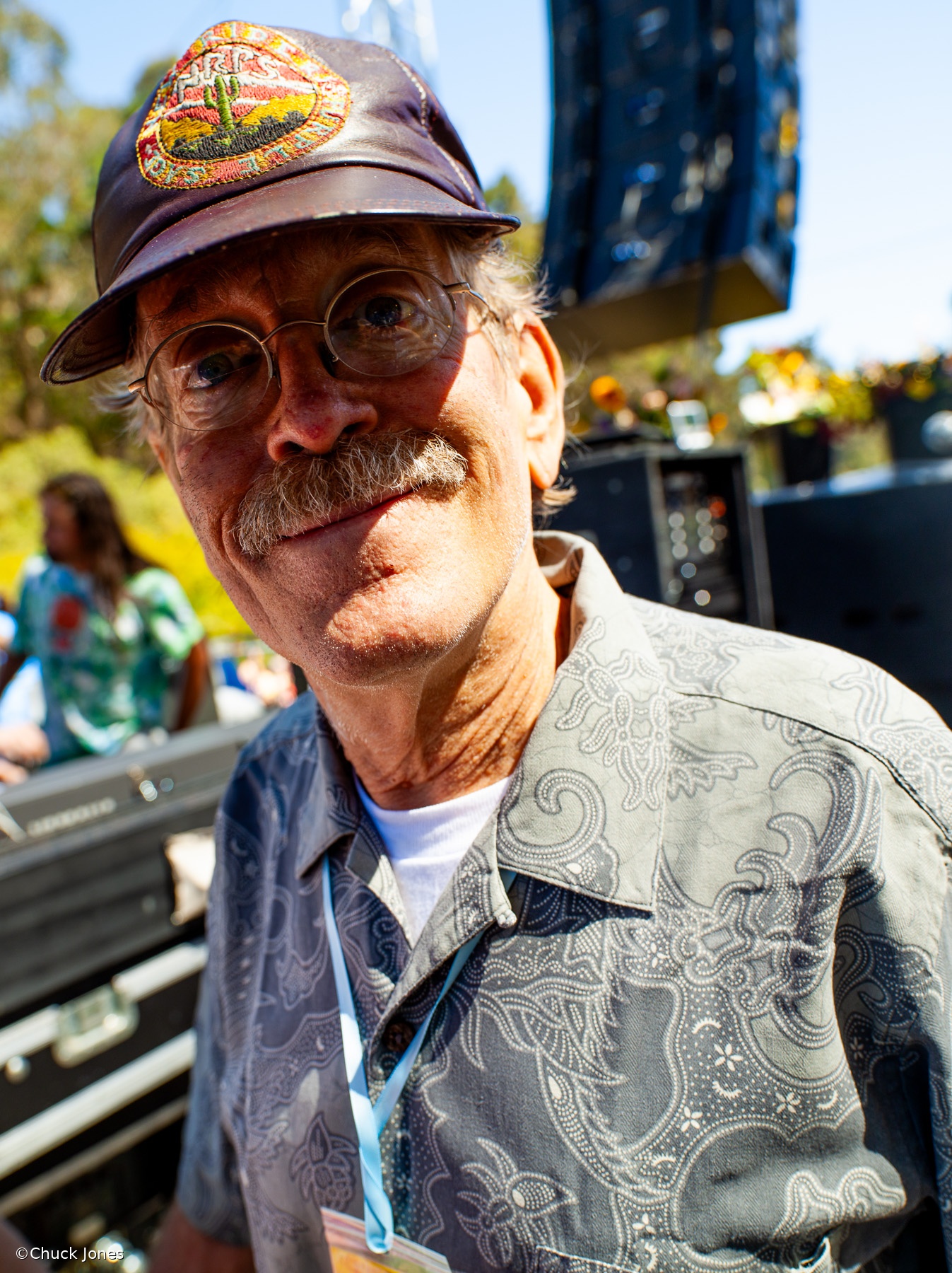 John Marmaduke Dawson backstage at the 40th Anniversary of the Summer of Love, Golden Gate Park, September 2, 2007